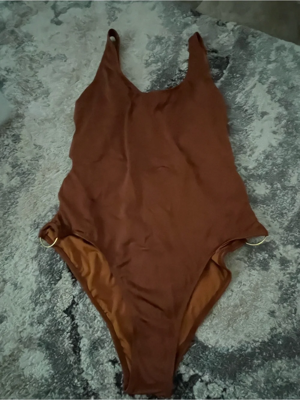 brown fashion nova one piece bathing suit